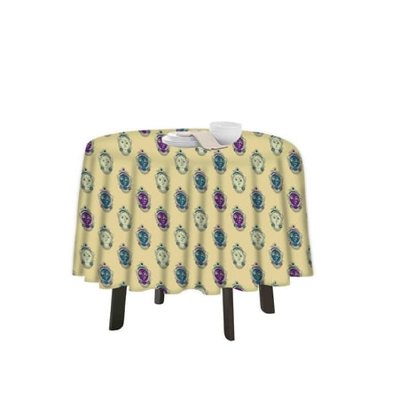 

eloria Abstract Printed Round Table Cloth Resistant Washable Decorative Table Cover for Dining Table