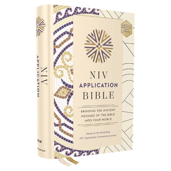 Pre-Owned NIV Application Bible, Hardcover, Multi-Cream, Red Letter, Comfort Print: Bringing the Ancient Message of the Bible Into Your World (Hardcover) 0310465095 9780310465096