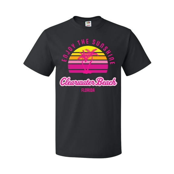 Inktastic Summer Enjoy the Sunshine Clearwater Beach Florida in Pink T-Shirt