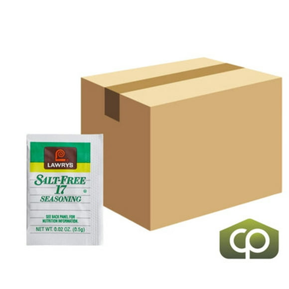 Lawry's 0.5 gram Flavorful Blend 17 Herbs SaltFree 17 Seasoning Packet 500/Case