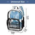 thumbnail image 4 of Large Clear PVC Backpack Heavy Duty See Through Backpack for Adults Work Travel, Blue Elephant Printed 12L, 4 of 8