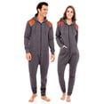 thumbnail image 3 of Men’s Onesies, Unisex Plain One-Piece Pajama Jumpsuit – Hooded Plain Onesies for Men, Cozy Adult Loungewear Playsuit, 3 of 6