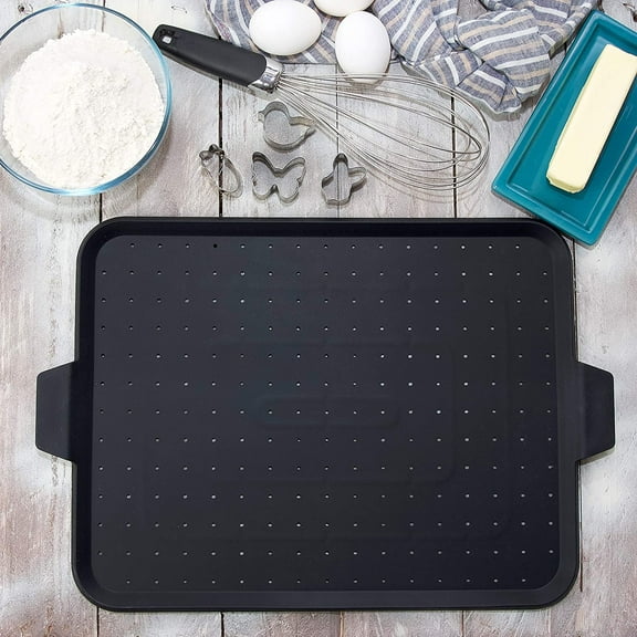 17.5 x 12 Inch Silicone Baking Splatter Screen for Oven, Pan, and Stove - Grease Guard, Baking Tool