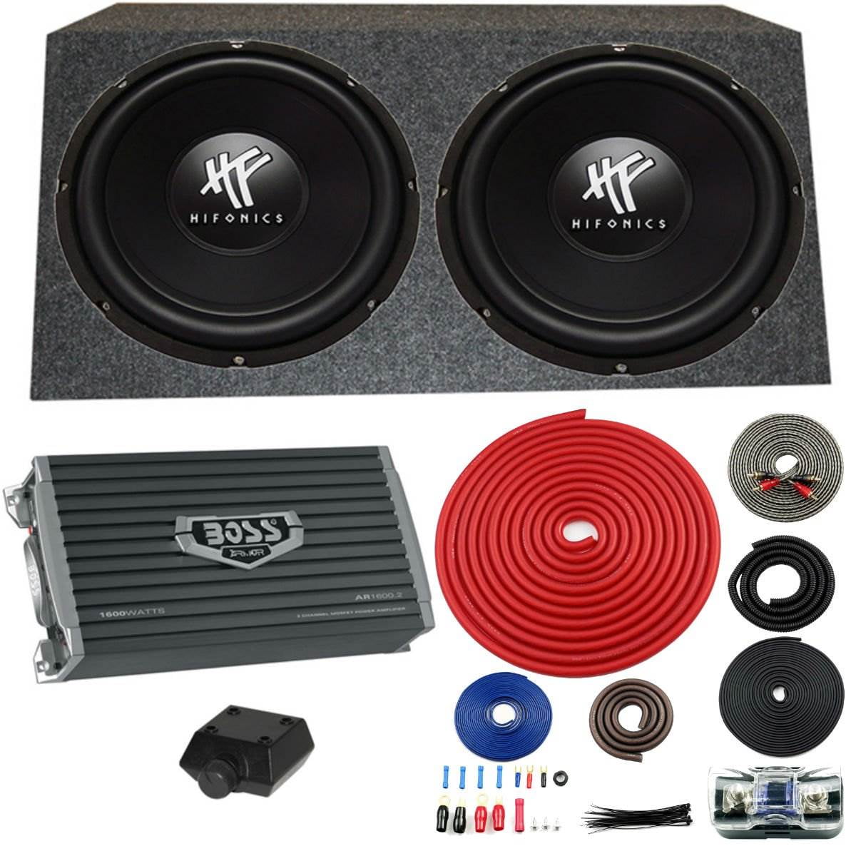 2 HIFONICS HFX12D4 12 1600W Car Audio DVC Subwoofers Subwoofers Ported Box