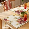 thumbnail image 4 of Vintage Flowers Placemats Set of 8, Watercolor Red Yellow Floral Oil Painting Non-Slip Place Mats Washable Table Mats for Kitchen Dining Table Decorations Indoor/Outdoor, 4 of 9