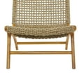 thumbnail image 5 of DecMode Seagrass Handmade Woven Lounge Chair with Teak Wood Frame, Beige, 5 of 12