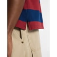 thumbnail image 4 of No Boundaries Striped Rugby Shirt with Short Sleeves, Men's XS-4XLT, 4 of 5