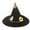 Black, variant on Xfvqtps Halloween Witch Hat Wide Brim rope Flower Decor Halloween Spire Hats for Party Accessory Coffee