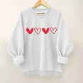 thumbnail image 2 of Stamzod Women's Crewneck Sweatshirt Love Heart Long Sleeve Sweatshirts Casual Cute Tops for Women 2026 White C S, 2 of 3