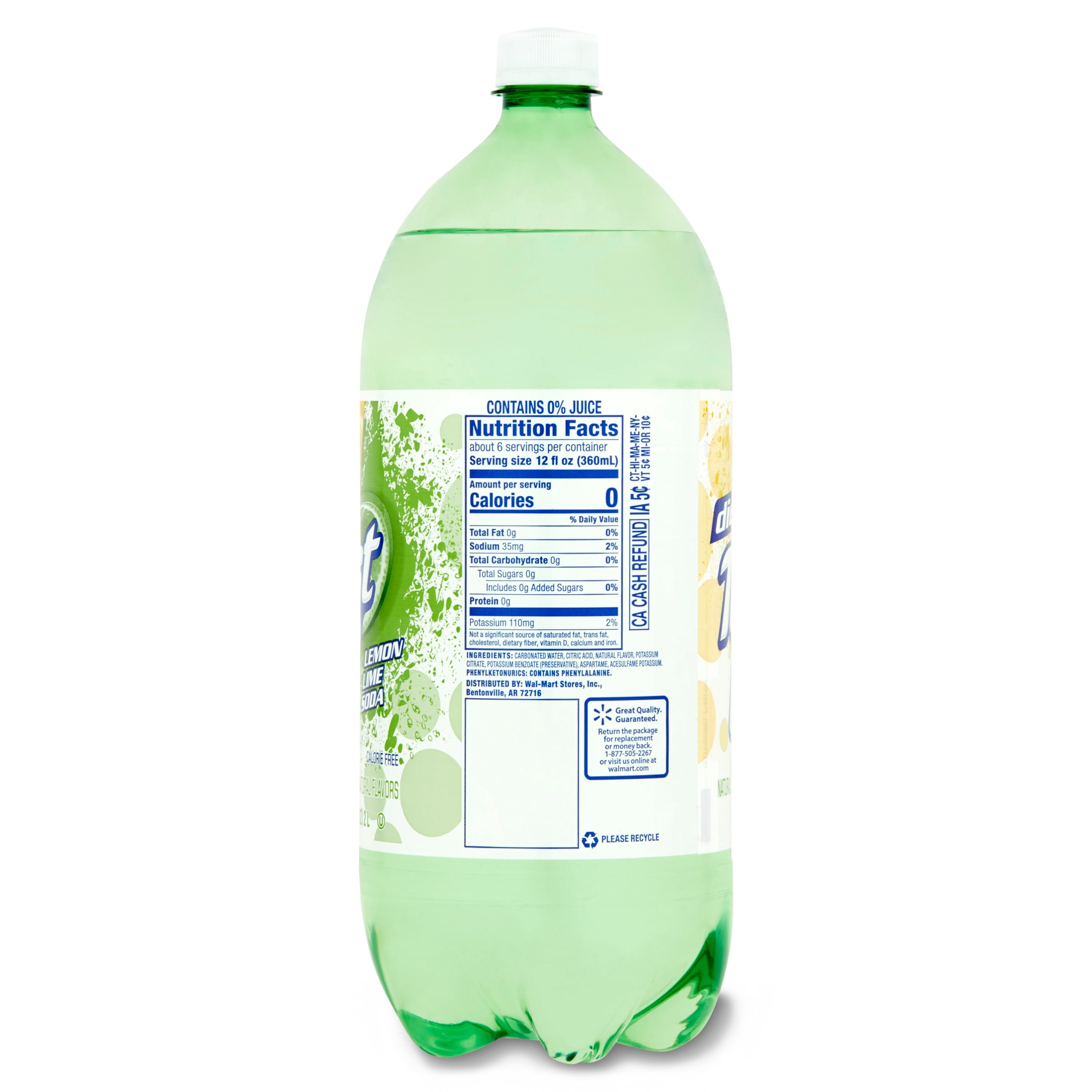 Twist Up Diet Lemon Lime Soda, 2 Liter Bottle