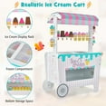 thumbnail image 4 of Costway Kid's Ice Cream Cart Food Trunk Play Toy Set with Display Rack & Accessories, 4 of 10