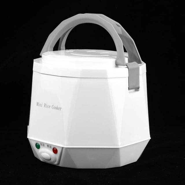 LYUMO Cuiseur à Riz Électrique Portable Mini 1,6 L pour la Maison, Outil de Cuisson du Riz pour Voiture 12 V, Blanc, Mini Cuiseur à Riz