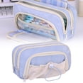 thumbnail image 2 of CoreLiving Canvas Zipper Pouch Large Pencil Bag Aesthetic Pen Case Marker Holder for Adults Multipurpose Stationery Storage Organizer Pencil Pouch for Office, 2 of 10