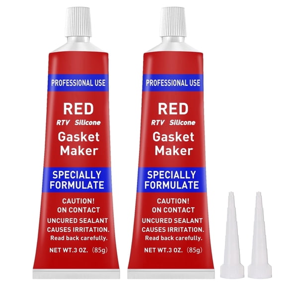 RTV Silicone Gasket Maker, High Temp Silicone Resist Oil, Anti-Freeze RTV Silicone Sealant for Engines, Gearboxes, Pumps, Superchargers (Red, 170g)