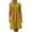 Yellow, variant on Meichang Retro Dresses for Women Casual Cotton Linen Mini Dresses Solid Short Sleeve Crew Neck Dresses Pleated Loose Fit Work Dresses 2024 Summer Fashion Black M