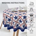 thumbnail image 5 of 4th of July Tablecloth Red White and Blue Star Plaid Round Tablecloth 60 Inch Washable Patriotic Tablecloth for Independence Day Parties Picnic Dining Room Table Decor, 5 of 6