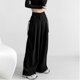 thumbnail image 1 of Pantalones de cintura alta con diseño de chica sexy retro americana, pantalones de pierna recta elegantes e informales con cordones laterales para mujer, 1 of 6