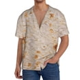 thumbnail image 3 of Xecao offers the Tortilla for Men's Casual Short-sleeved Shirt, a button-up collared shirt with a pocket, perfect for beach vacations and yacht travel in the XX-Large size., 3 of 7