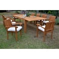 thumbnail image 4 of Teak Dining Set:10 Seater 11 Pc 122" Caranasas Double Extension Rectangle Table, 10 Napa Stacking Arm Chairs Outdoor Patio Grade-A Teak Wood WholesaleTeak #WMDSNPw, 4 of 4