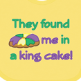 thumbnail image 4 of Inktastic They Found Me in a King Cake Boys or Girls Baby Bib, 4 of 4