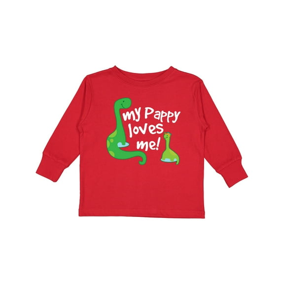 Inktastic My Pappy Loves Me Grandchild Boys Long Sleeve Toddler T-Shirt