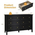 thumbnail image 2 of LYNSOM Black Dresser for Bedroom, Modern 6 Drawer Double Dresser with Deep Drawer and Metal Handle, Wood Dressers & Chests of Drawers for Hallway, Entryway, 2 of 16