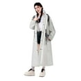 thumbnail image 3 of Female Long Full Body Rainproof Adult Person Raincoat That Separates The Person And The Vehicle Sheer Windbreaker Jacket Womens Coats Size 2x Full Zip Lightweight Womens Raincoat with Hood Rain, 3 of 3