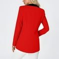 thumbnail image 4 of Dgankt Blazers for Women Contrasting Long Sleeved Double Pocket Buttoned Turndown Collar Blazer,Size S-4XL, 4 of 8
