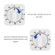 thumbnail image 5 of Temporizador mecánico de cocina de 2 piezas, temporizador de 60 minutos con alarma sonora, temporizador de cuenta regresiva para cocinar, blanco, 5 of 5
