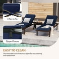 thumbnail image 3 of 72 x 21 x 3 Waterproof Outdoor Chaise Lounge Cushion for Patio Lounge Chair Cushion Replacement - Set of 2, Navy Blue, 3 of 9