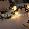thumbnail image 3 of Rose rattan light string LED foam small white flower rattan light string wedding indoor balcony decorative light, 3 of 5