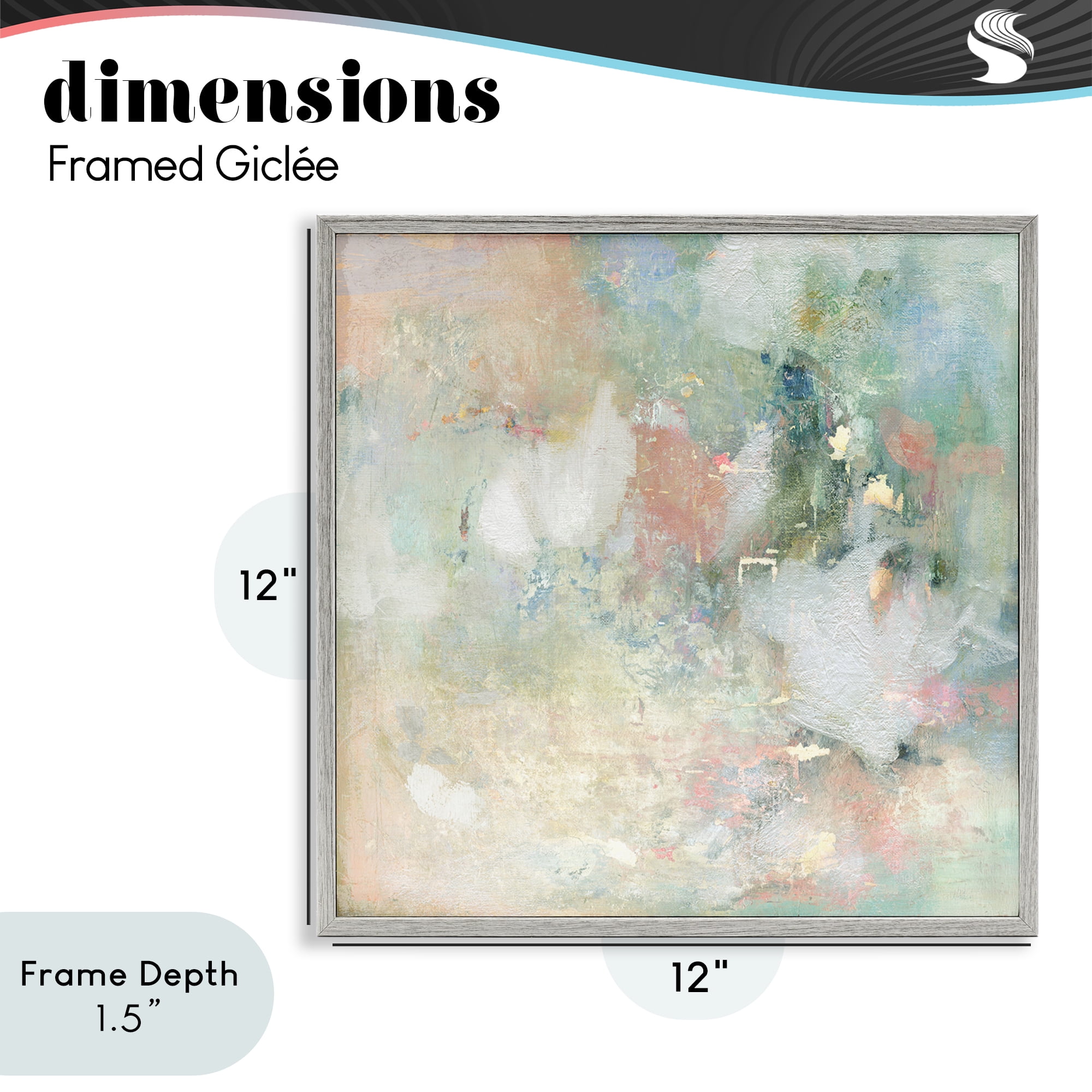 Stupell Industries Serene Pastel Brushstroke Harmony Gray Framed Giclee Art, design by Carol Robinson