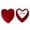 Red 1, variant on Romantic Wedding Love Heart Shaped Ring Box High-end Velvet Jewelry Box Earring Jewelry Packaging Case Valentine's Day Gift Box