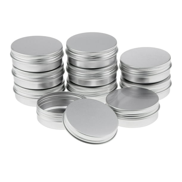 Tarro de Aluminio Yinane 10pc Aluminio Redondo Estaño 60ml