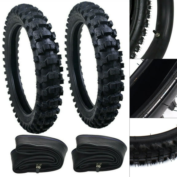 70/100-19& 90/100-16 Front Rear Dirt Bike Tire Set for Honda CR85R CRF110F KX100