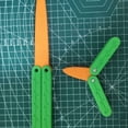 thumbnail image 6 of Carrot Butterfly Knife Toy,Colorful and Novel Shape,Made with 3D Printing Technology,Sturdy and Durable(Green,5.5Inch), 6 of 8