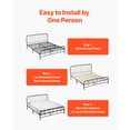thumbnail image 6 of VEVOR Full Size Bunkie Board, 0.4 in Foldable Bed Board Slats with Connection, Wooden Mattress Support for Full Size Bed, Support under Mattress Boards, Ready to Use, 8 Piece, Burlywood, 6 of 9