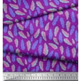 thumbnail image 3 of Soimoi Purple Cotton Duck Fabric Artistic Leaves Print Fabric by the Yard 42 Inch Wide, 3 of 3