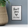 thumbnail image 2 of Designs ByLITA Don't Grow Up It's A Trap 5 x 7 UNFRAMED Print Cute Typography Wall Art, 2 of 3