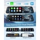 thumbnail image 4 of Cámara de espejo retrovisor 4K con Carplay y Android Auto,Espejo de 12 pulgadas delantera y trasera con control de voz para coches y camiones, pantalla táctil inteligente/grabación de bucle/asistencia, 4 of 5
