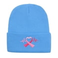 thumbnail image 4 of Sales 2026 Under $5 Sky Blue Warm Hat GIJNRIUIUA Breast Cancer Awareness Ribbon Embroidered Long Beanie Muslim Scarf, 4 of 4