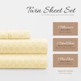 thumbnail image 4 of ienjoy Home Ensemble de Draps 4 Pcs Motif Nid d'Abeille Collection Premium Ultra Doux, Simple, Jaune, 4 of 4
