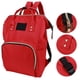 thumbnail image 5 of Bolsa de pañales de maternidad, mochila impermeable para pañales de bebé, bolsa de lactancia para mamá de gran capacidad, color rojo, 5 of 14