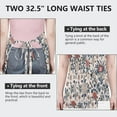 thumbnail image 6 of Pioneer Flower Floral Print Pattern Apron-Garden Aprons for Women with Pockets-Cotton Linen Waterproof Kitchen Cooking Gardening Aprons Adjustable for Kitchen,Cooking,BBQ and Salon 33x27 Inch, 6 of 7