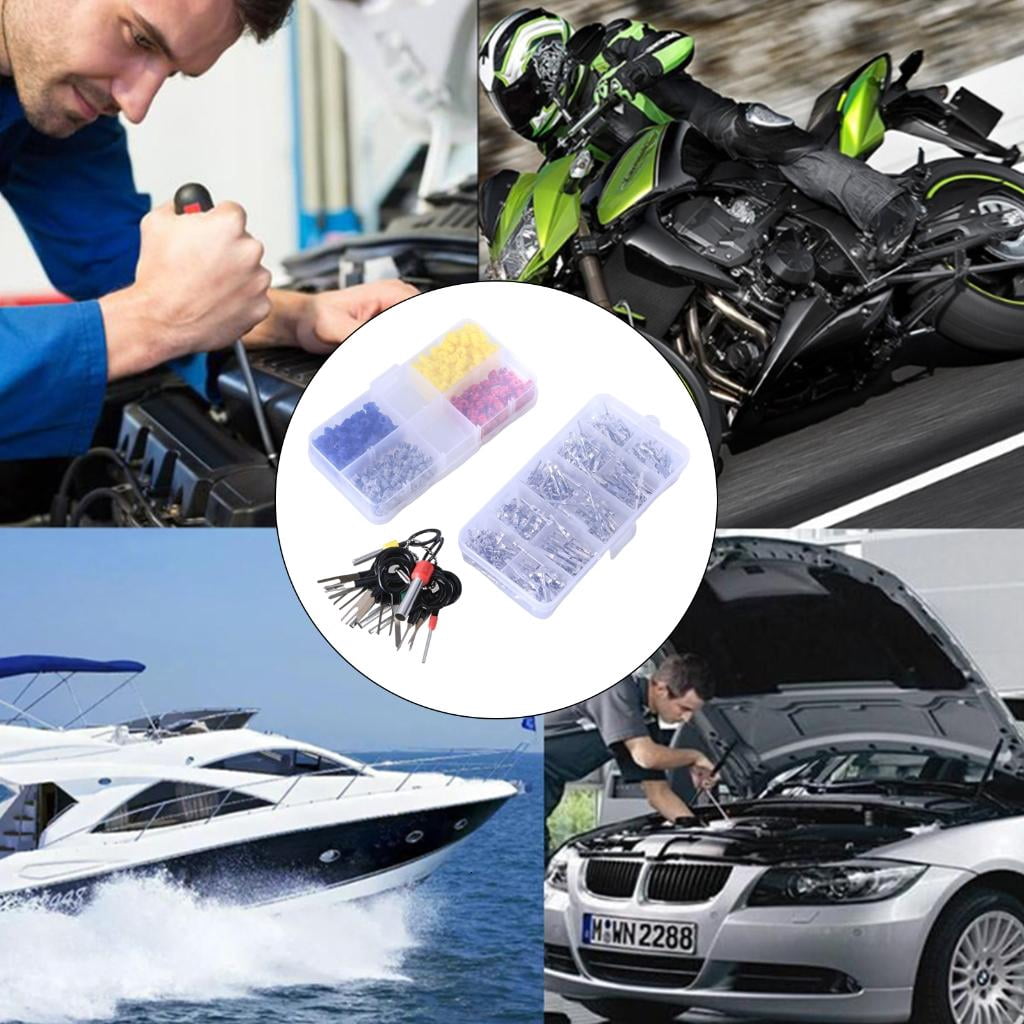 Electrical Pin Connectors 420Pcs Car Wire Terminals Connector Pin 1/1.5/1.8/2.2/2.8/3.5mm Automotive Pin Connector