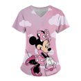 thumbnail image 3 of Ropa de hospital de bolsillo de Disney para mujer, uniforme de enfermera, camisetas para mujer, camisetas de Mickey para mujer 2023, camisetas con cuello en V, camisetas de Minnie Mouse, 3 of 5