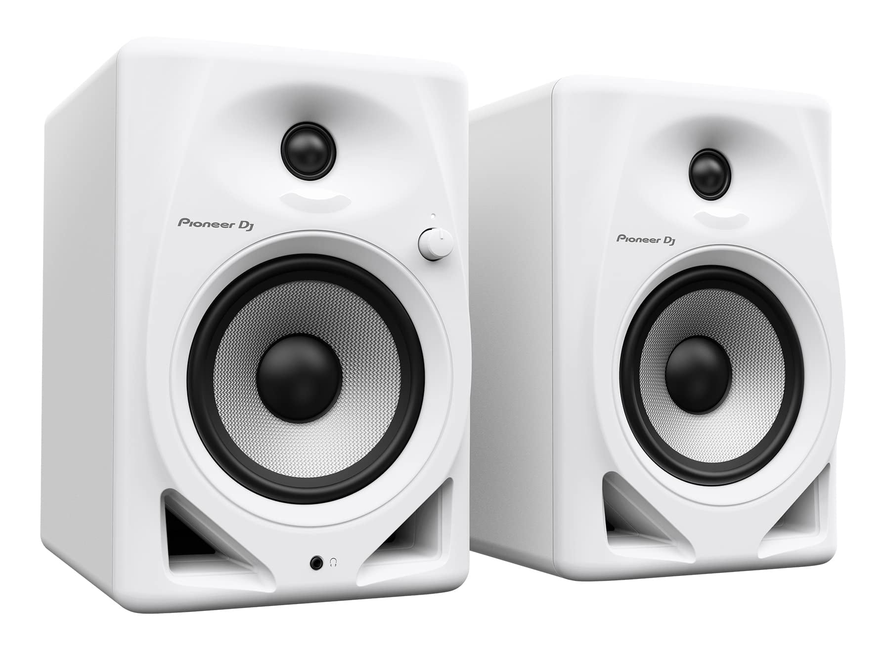 Pioneer DM-50D 5-inch White Desktop Monitor Bundle with Headphones, Laptop Stand, and Austin Bazaar Polishing Cloth