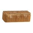 thumbnail image 2 of Caja de pañuelos de imitación de ratán, porta pañuelos decorativo de estilo japonés, porta servilletas de papel, estuche para tocador, mesa de centro 31 cm x 13 cm x 9 cm, 2 of 8