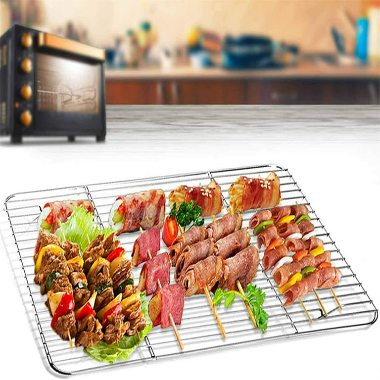 Casewin Stainless Steel Baking Sheet with Rack Set, Cookie Sheet