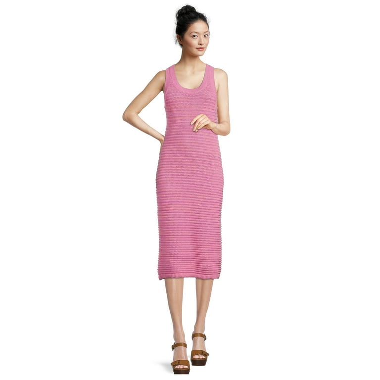 Time and Tru Women s Sleevless Crochet Dress Walmart